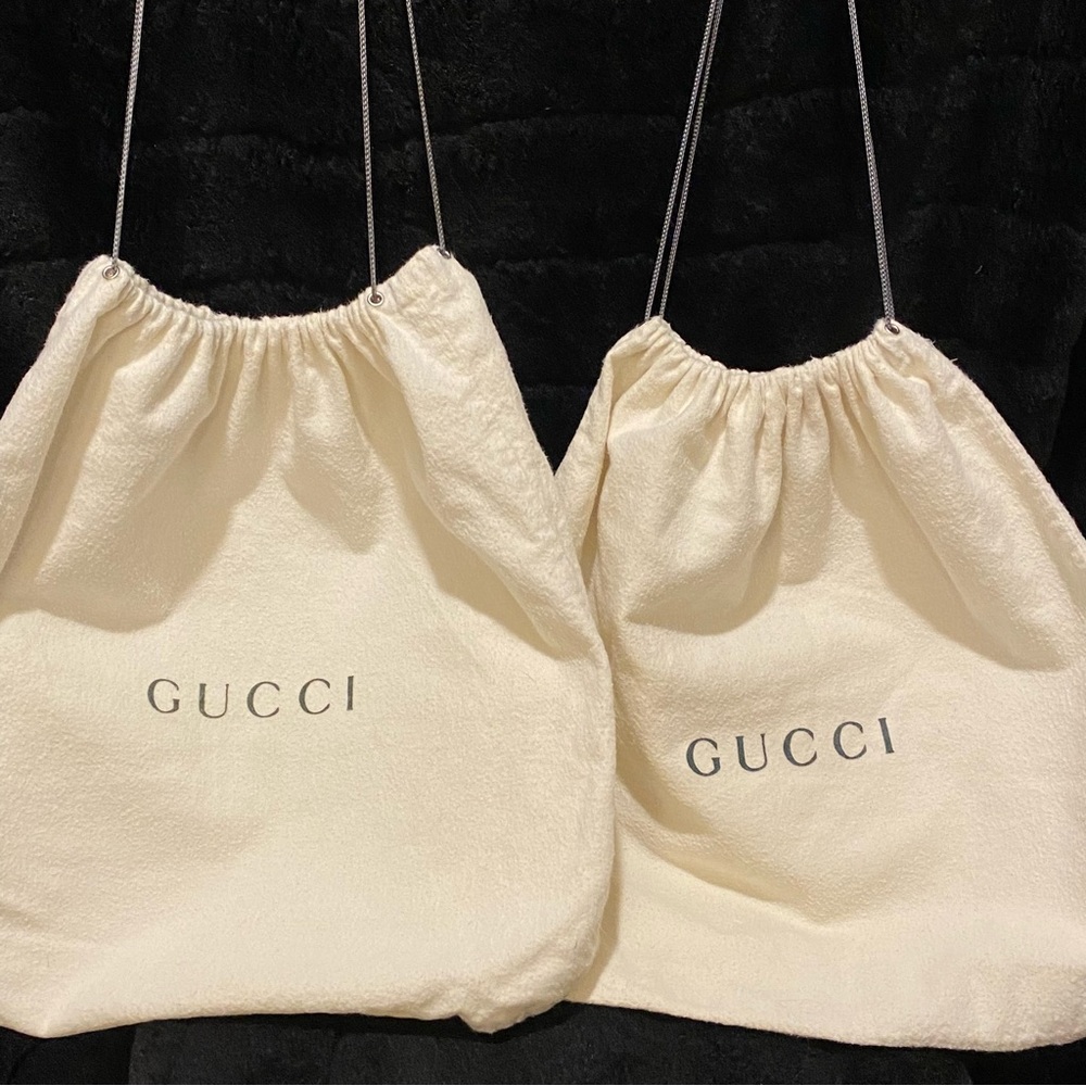 2 GUCCI VINTAGE dust bags/ drawstring 14X14”